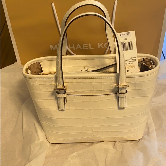 🆕 MICHAEL KORS Jet Set Travel LEATHER Purse - Picture 4 of 4